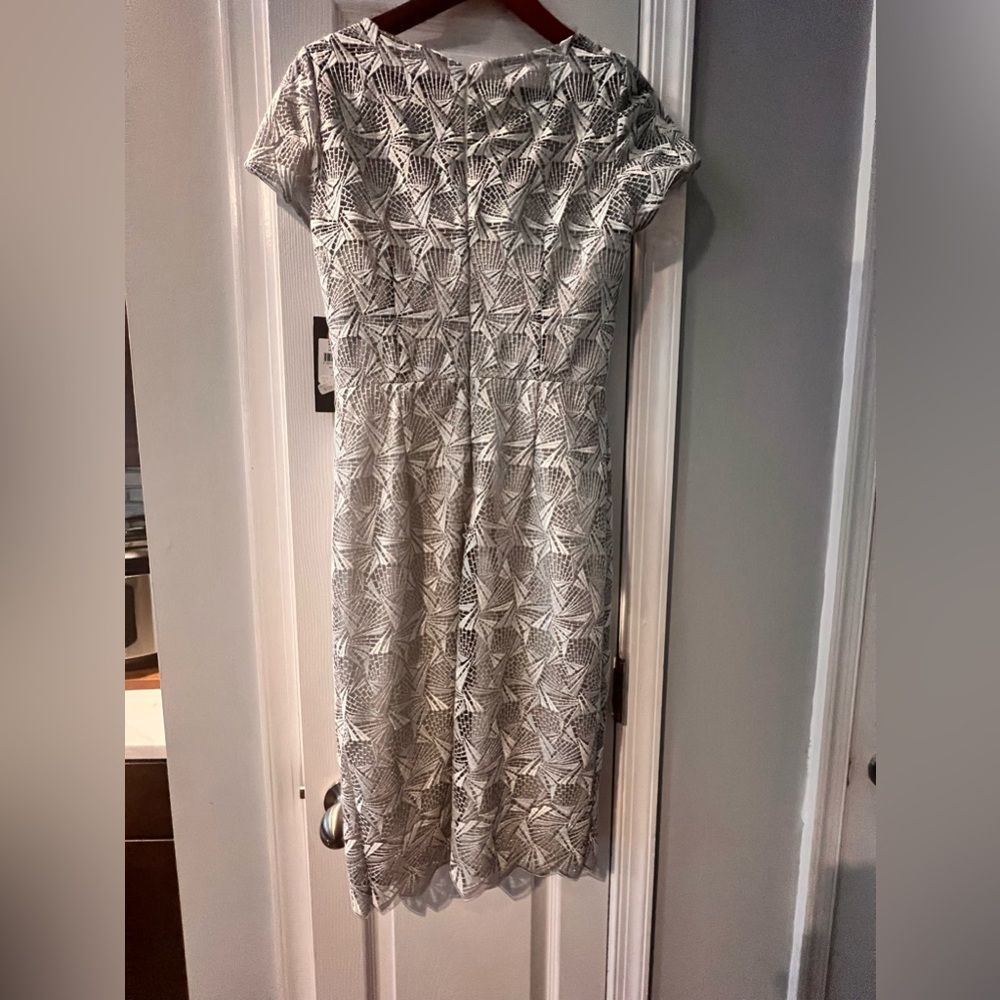 David Meister silver, metallic dress